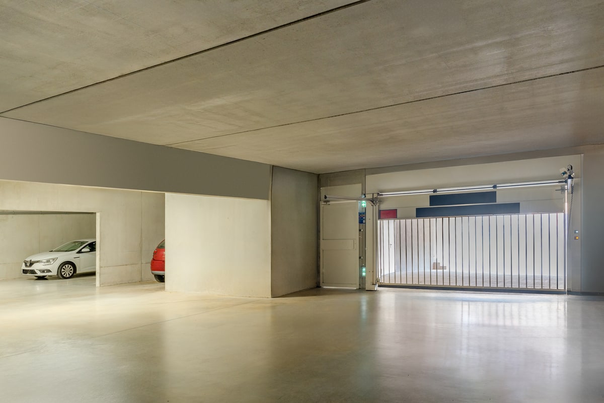 Le parking souterrain de l’hôtel